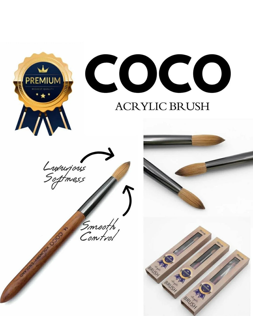 Acrylic Brush CocoBeauty Premium